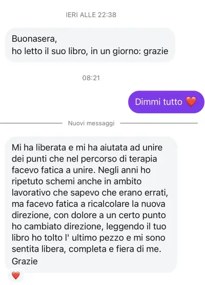 Messaggio di un lettore il giorno dell'uscita #24